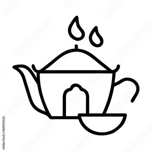 Tea ceremony tea house icon transparent background