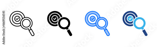 Transparent Objective icon set multiple style collection