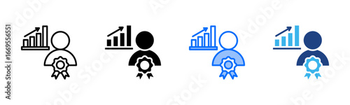 Stakeholder Value icon set multiple style collection