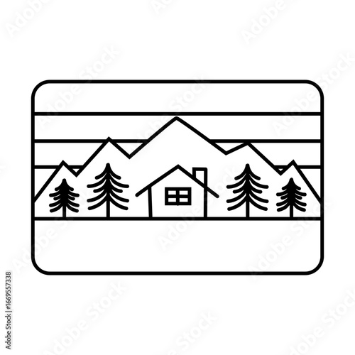 Monoline vector design for t-shirts, hats, strikers and more