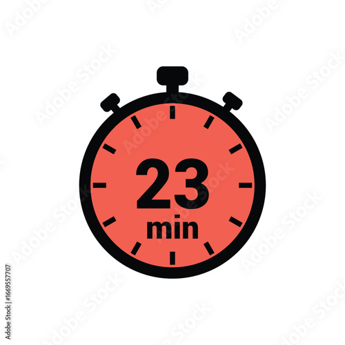 min 23 time icon vector design illustration background