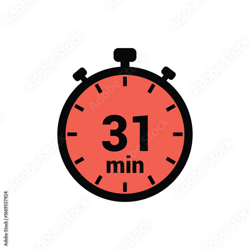min 31 time icon vector design illustration background