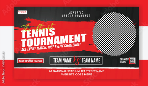 The ultimate tennis tournament banner template for sport competition event