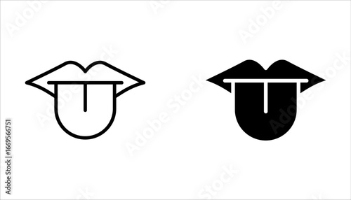 Tongue therapy icon. Outline tongue therapy vector icon for web design isolated on white background