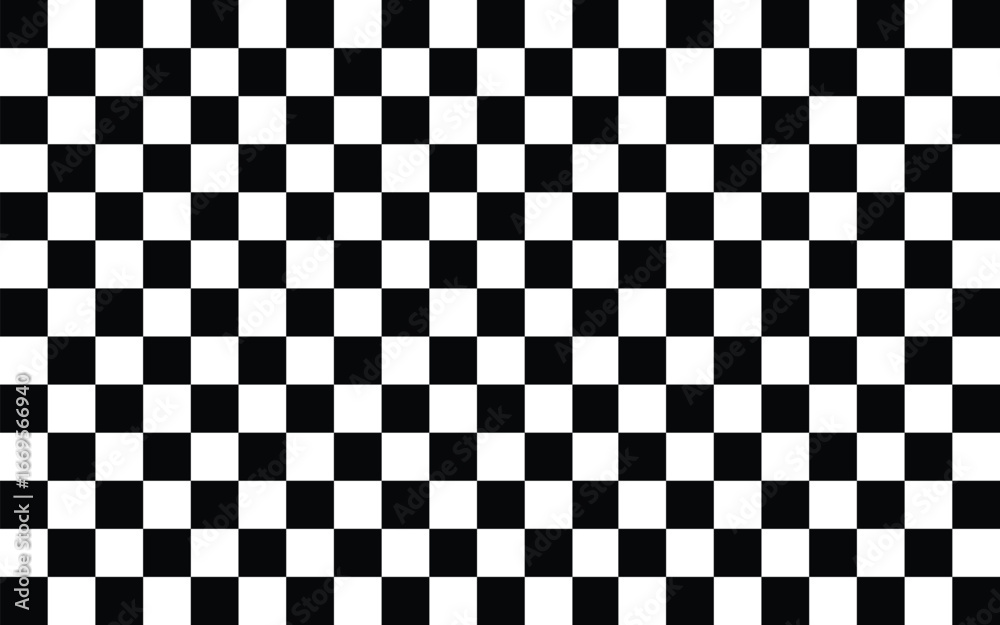 Fototapeta premium A classic checkered black and white pattern is often used for a race flag or a chessboard design