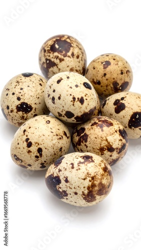 Quail eggs clustered close together