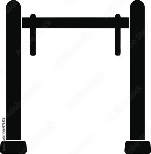 Ícone de anéis de ginástica vetor simples sala hall escola esportiva