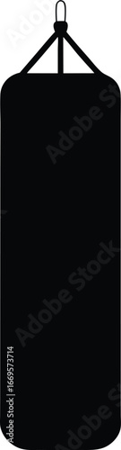 Punching bag for boxing icon in simple style on a white background
