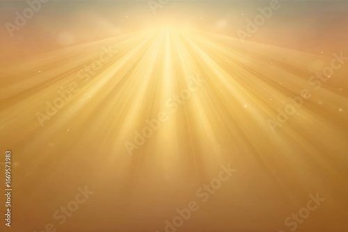Golden light streams down, creating a warm, ethereal glow. Soft bokeh adds depth to the radiant scene, suggesting a serene atmosphere