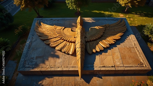 A breathtaking cinematic capture of cultural monument