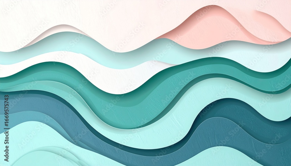 Fototapeta premium Abstract blue wave pattern illustration for web design and business concepts