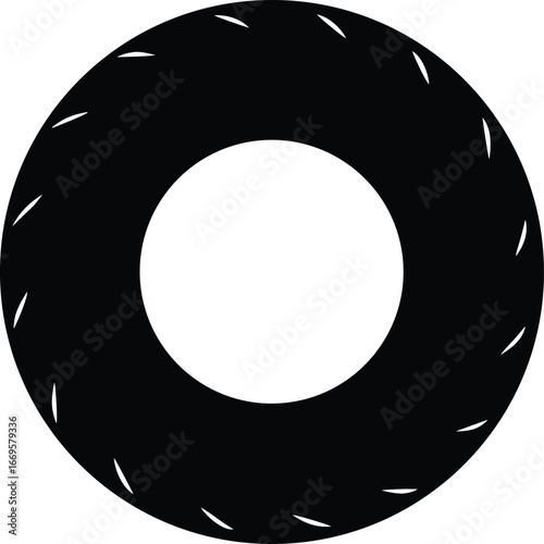 black and white circle