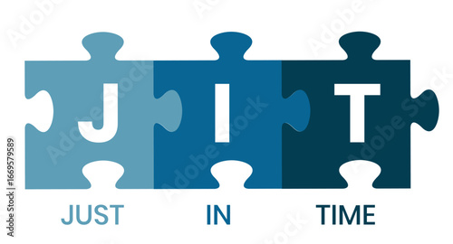 JIT - Just in time acronym. business concept background. vector illustration concept with keywords and icons. lettering illustration with icons for web banner, flyer, landing page