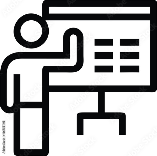 Business professional planning tasks on a visual project management board with colorful elements