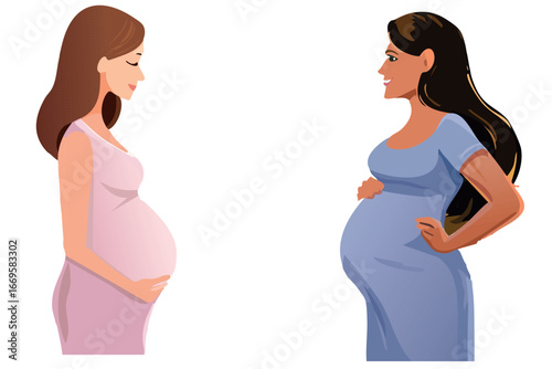 pregnant woman with baby
