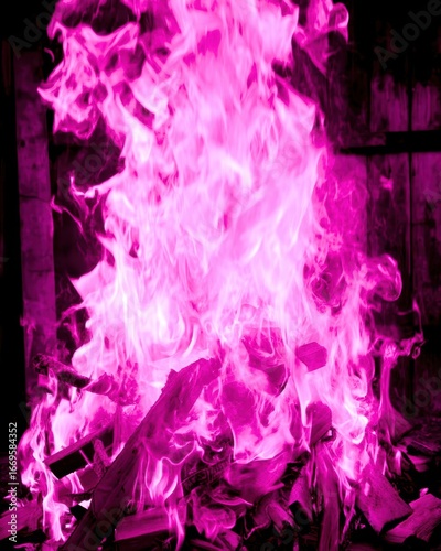 abstract purple background with a fire