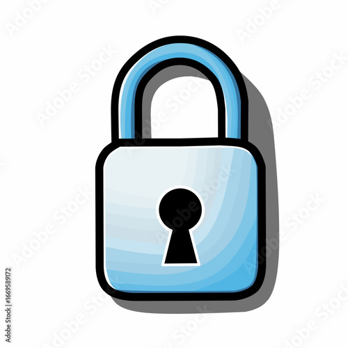  Sleek Padlock Icon with Keyhole
