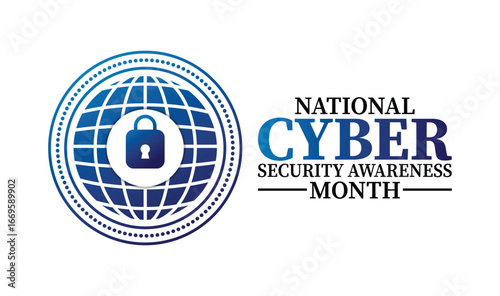 National Cyber Security Awareness Month modern background