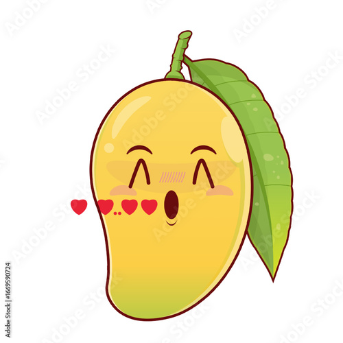 mango whistling love face cartoon cute