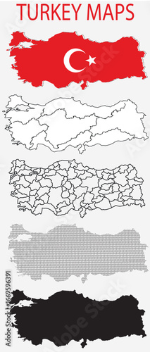 Turkey Map  Political and Geographic View,Turkey Administrative Map. Turkey Map in different designs.
