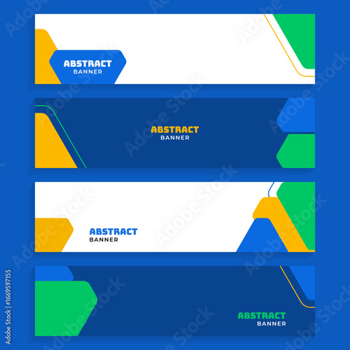 Modern geometric vector banners for websites and social media
