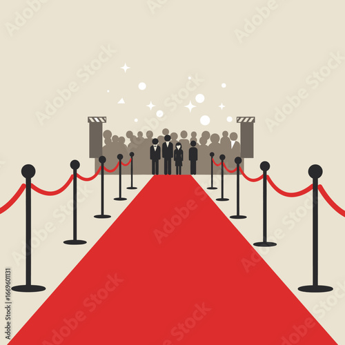 red carpet on white background