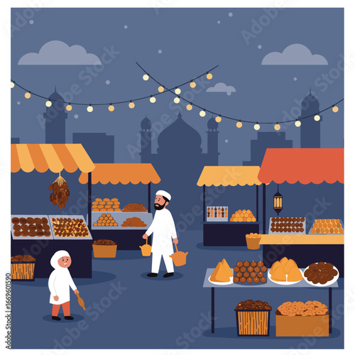 For a more specific title related to Ramadan, how about:

"Ramadan Night Bazaar: A Celebration of Flavors and Traditions"
