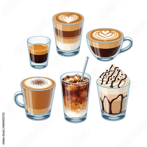 coffee cup and coffee beans