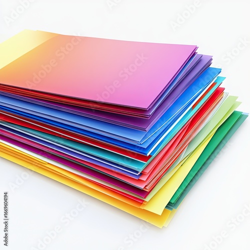 Wallpaper Mural Stack of colorful papers (14) Torontodigital.ca