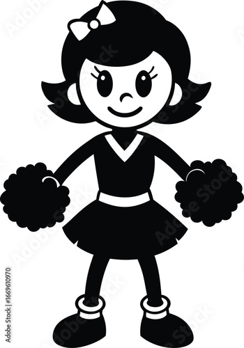 Cheerleader silhouette black silhouette of girl cheerleaders sports cheerleading split