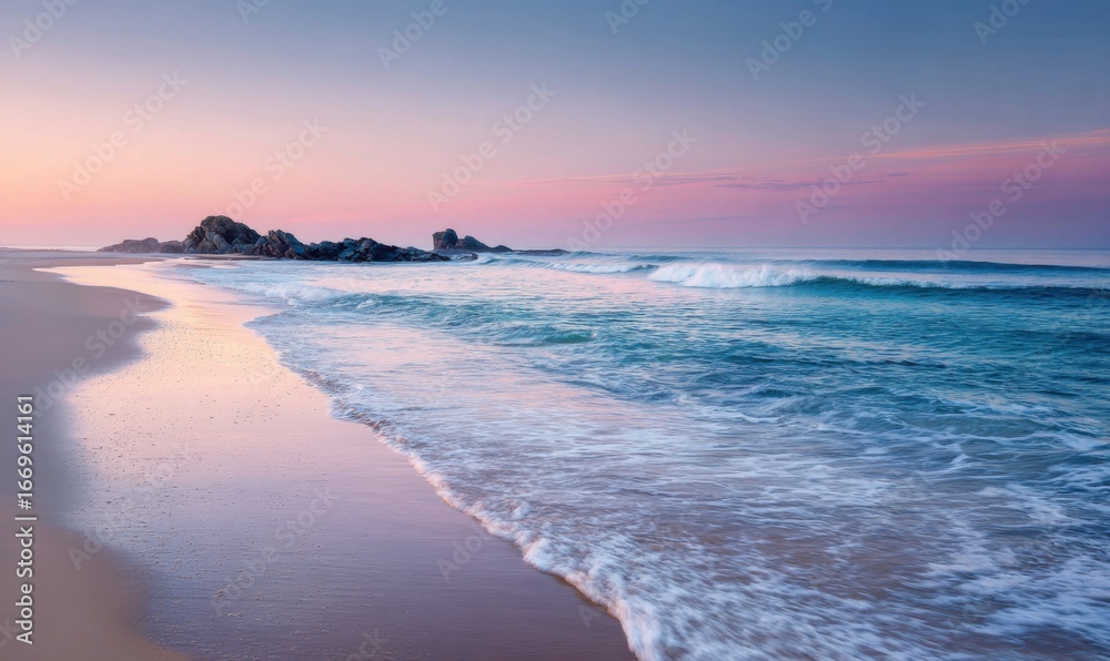 Obraz premium Serene coastal sunrise