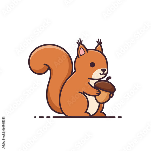 Squirrel Holding an Acorn