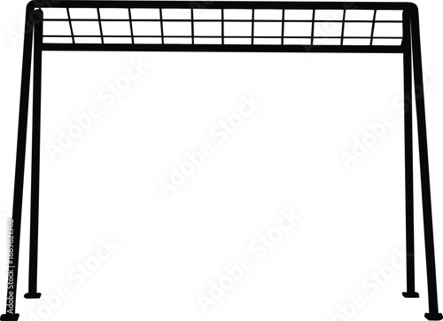 Soccer gate icon outline vector school sport room equipment