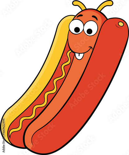 hot dog vector illustration
