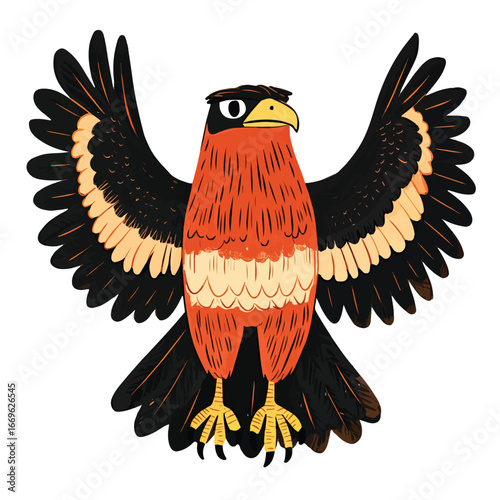 Tribal Eagle Phoenix Illustration | Mythical Bird Vector Art