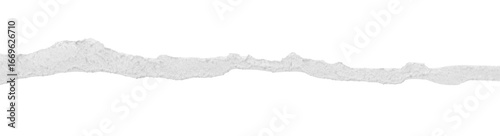 ripped torn paper edges isolated with clipping path on black background