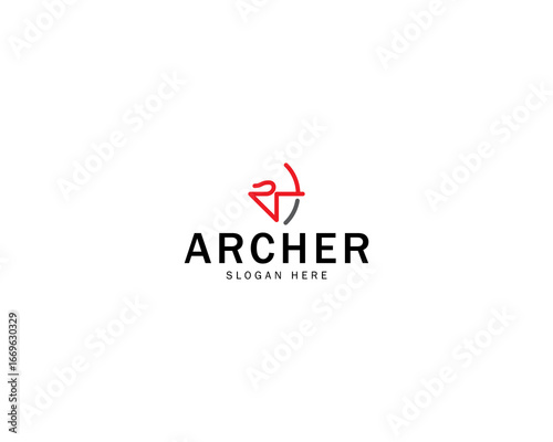Abstract Logo Archer Line Art Style