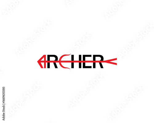 Archer Logo With Spelling Letter Combined With Arrows