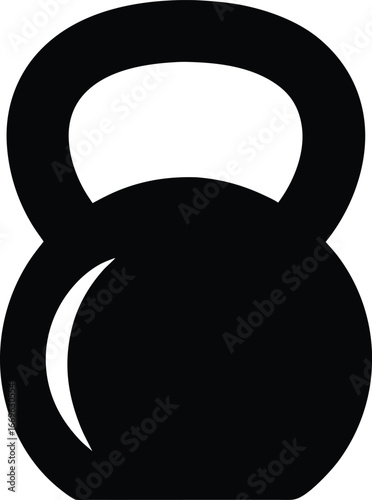 Illustration of kettlebell weight in engraving style design element for logo