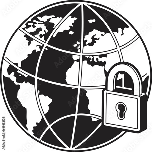 A global travel concept showing the earth in a cage
