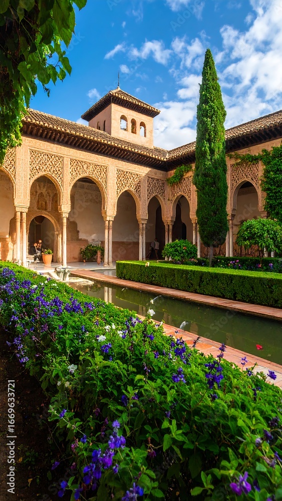 Fototapeta premium Spanish courtyard garden