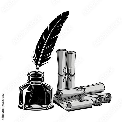 inkwell and quill