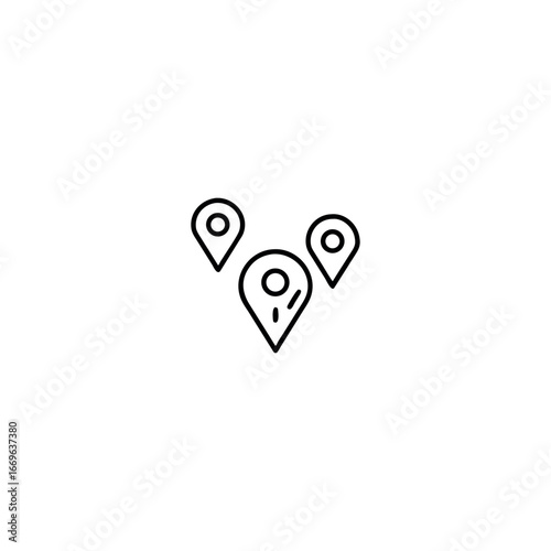 An elegant red vector icon of a heart shape with a pointer, a symbol of romance and passion for Valentine's Day