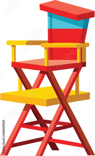 Directors Chair Cartoon Illustration