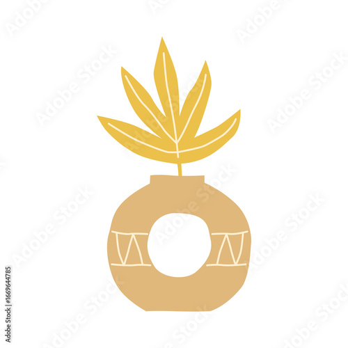 vector illustration of a yellow plant
