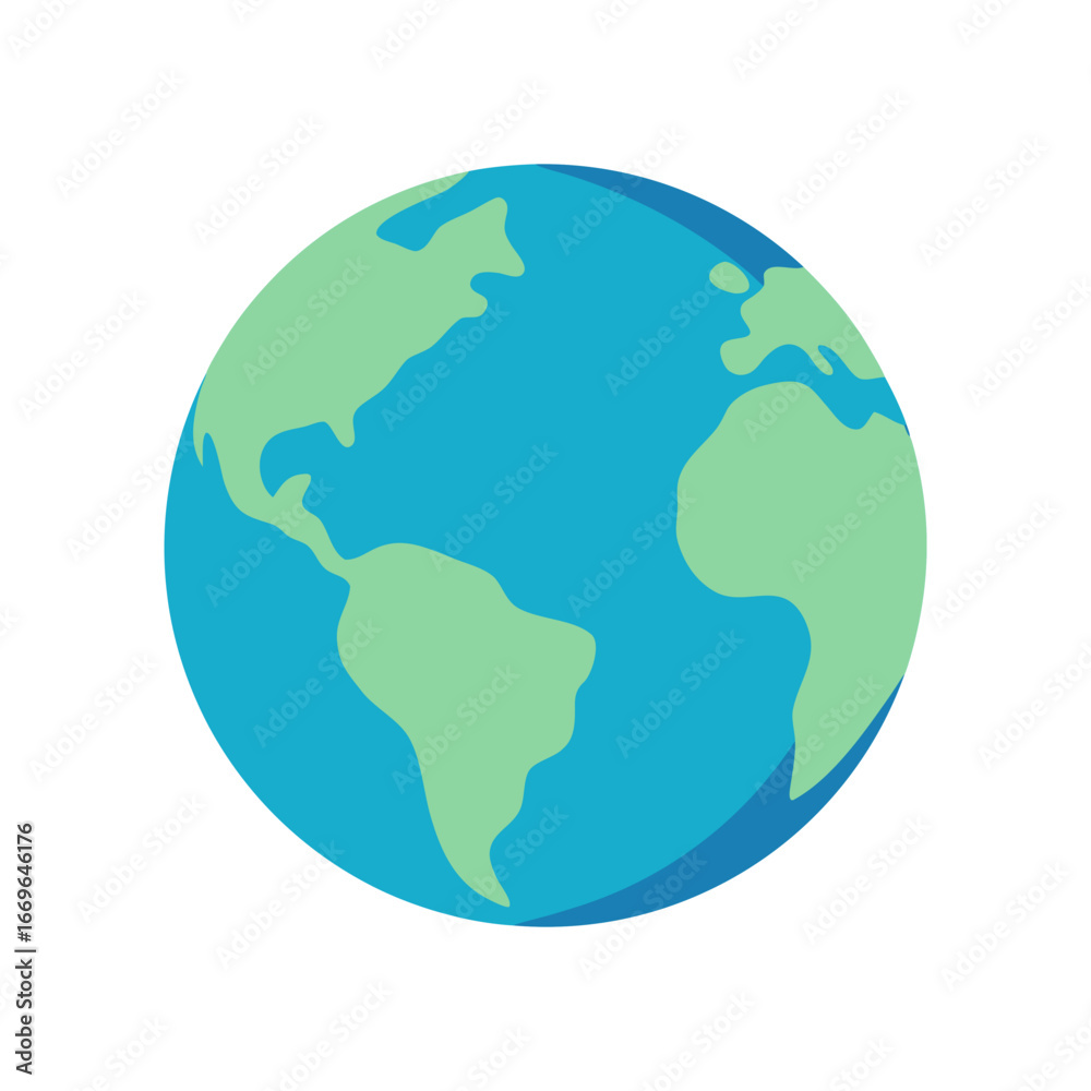 Naklejka premium Stylized Illustration of Globe Icon