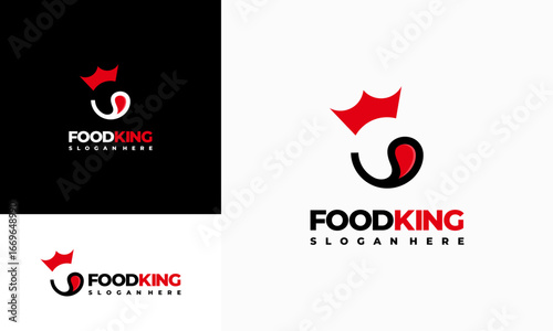 Food King logo designs concept vector, Restaurant logo designs symbol icon