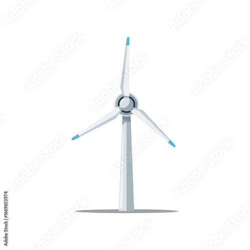 Wind Turbine Vector Illustration Renewable Energy Eco Power