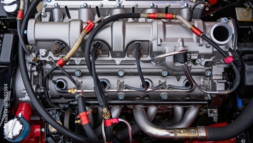 Industrial Machinery with Pipes and Gauges