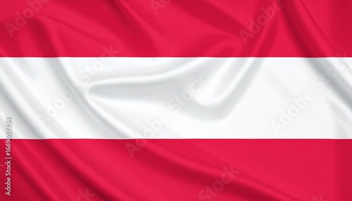 Create Austria’s flag with red-white-red horizontal bands in a clean, minimalist layout.
